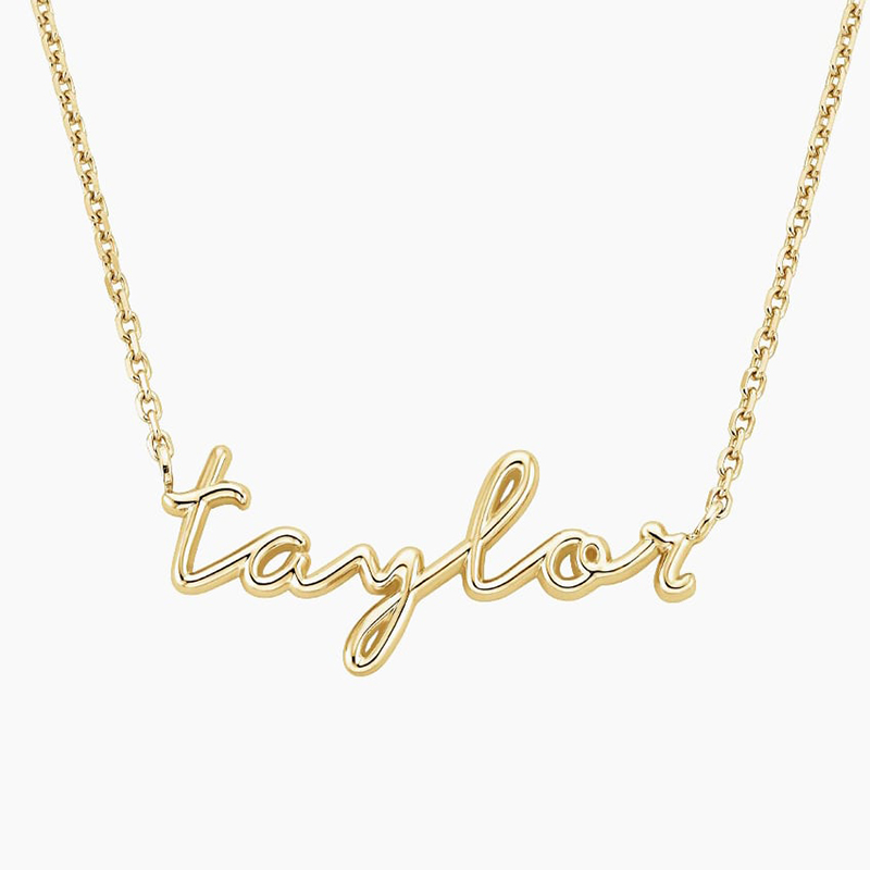 Script Name Necklace Bold Statement Style With Street Luxury - Image 3