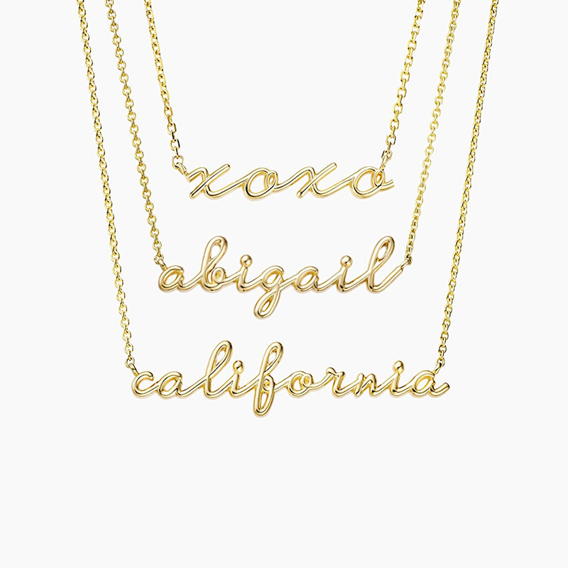 Script Name Necklace Bold Statement Style With Street Luxury