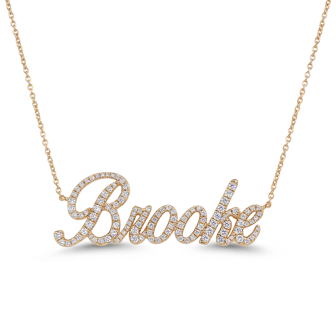 Script Nameplate Diamond Necklace Iced Out Shine With Street Luxury - Image 4
