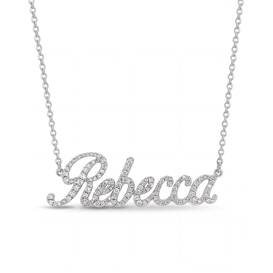 Script Nameplate Diamond Necklace Iced Out Shine With Street Luxury - Image 5