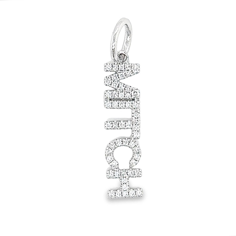 Personalized Diamond Block Nameplate Charm With Street Luxury Shine - Image 5