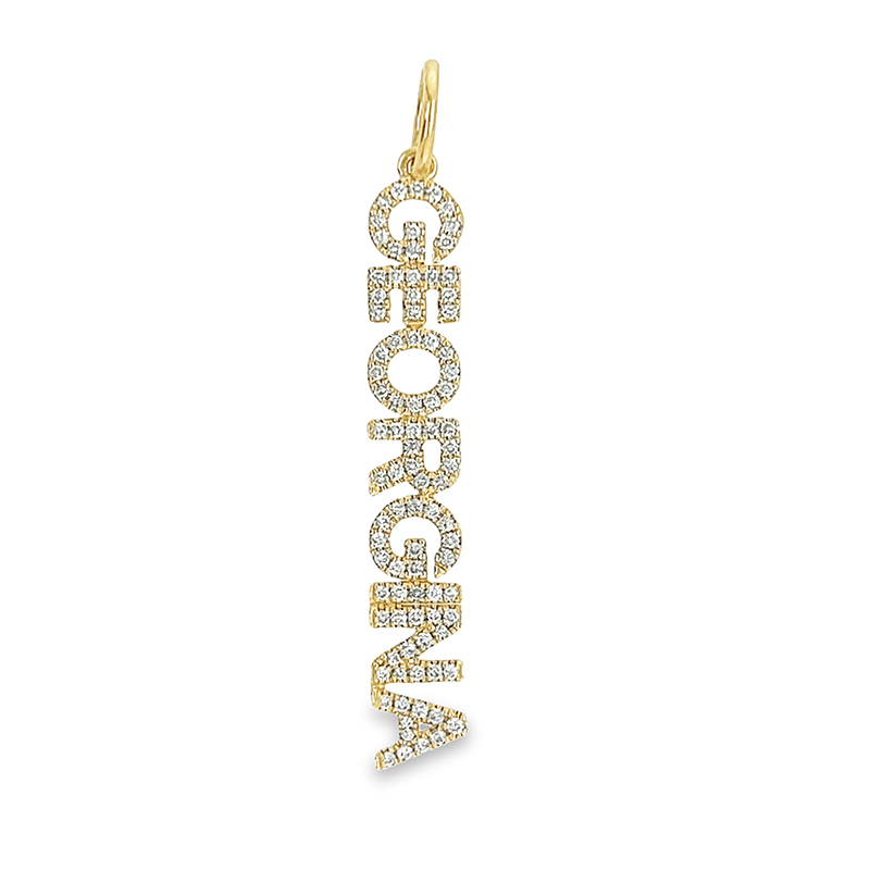 Personalized Diamond Block Nameplate Charm With Street Luxury Shine