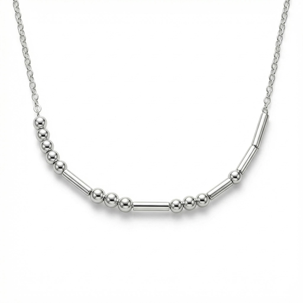Morse Code Necklace Bold Statement Style With Street Luxury - Image 9