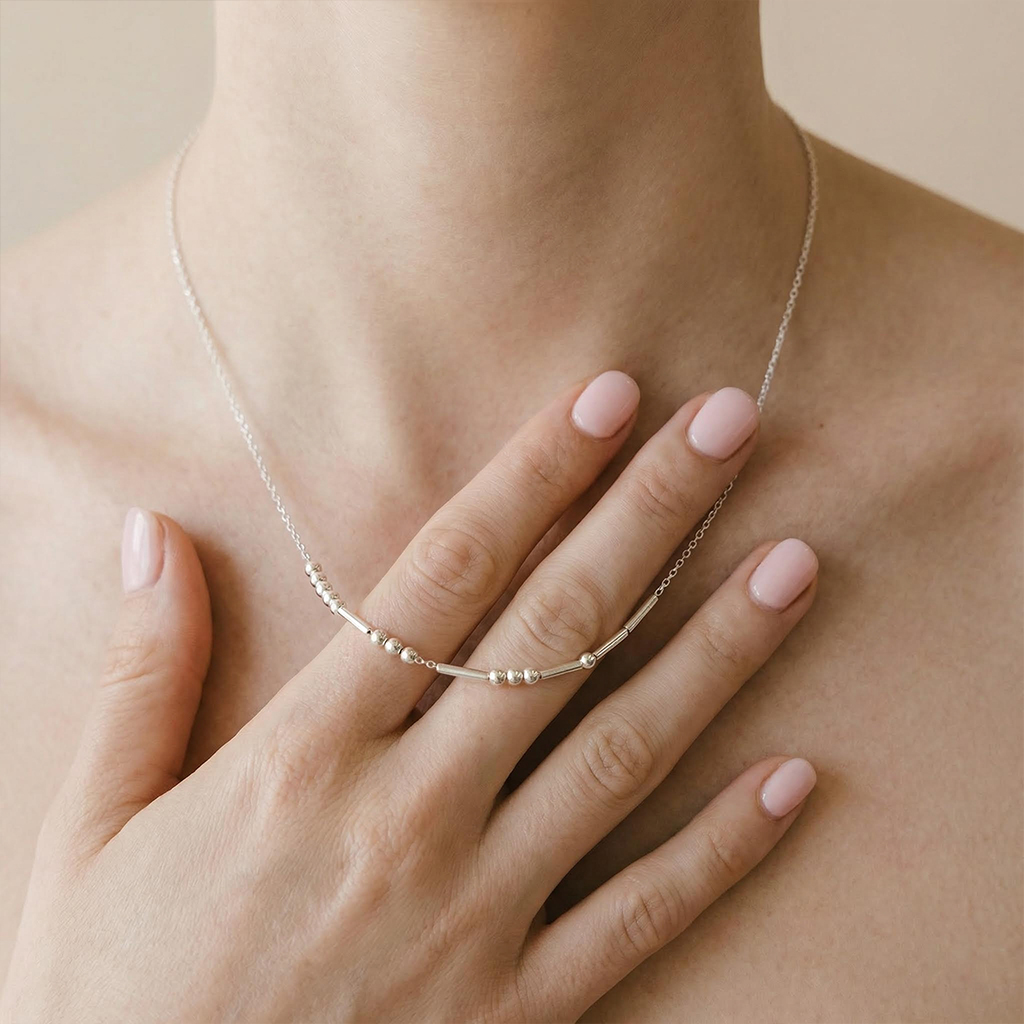 Morse Code Necklace Bold Statement Style With Street Luxury - Image 10