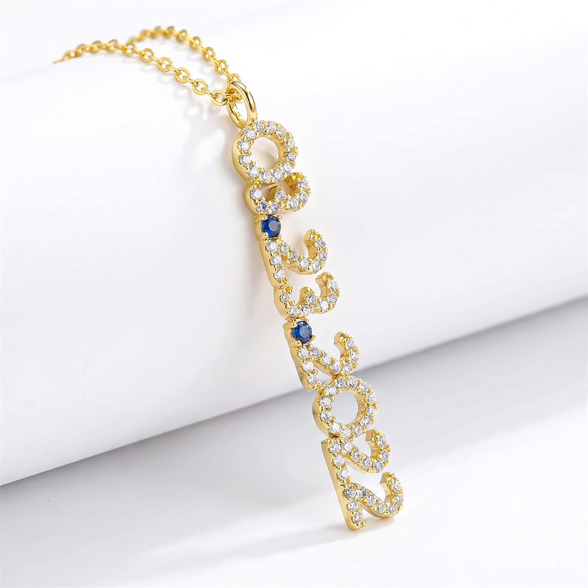 Personalized Date Birthstone Necklace Silver With Street Luxury Shine - Image 6