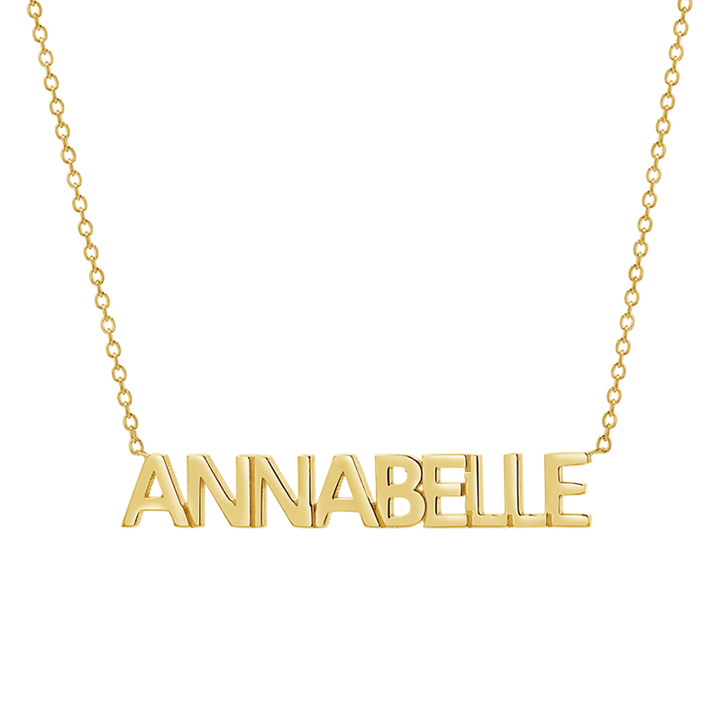 Block Letter Name Necklace Bold Statement Style With Street Luxury