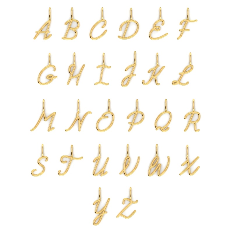 Script Letter Charm Necklace Bold Statement Style With Street Luxury - Image 6