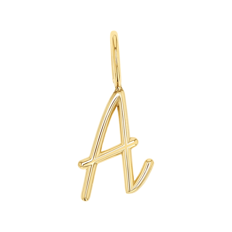 Script Letter Charm Necklace Bold Statement Style With Street Luxury
