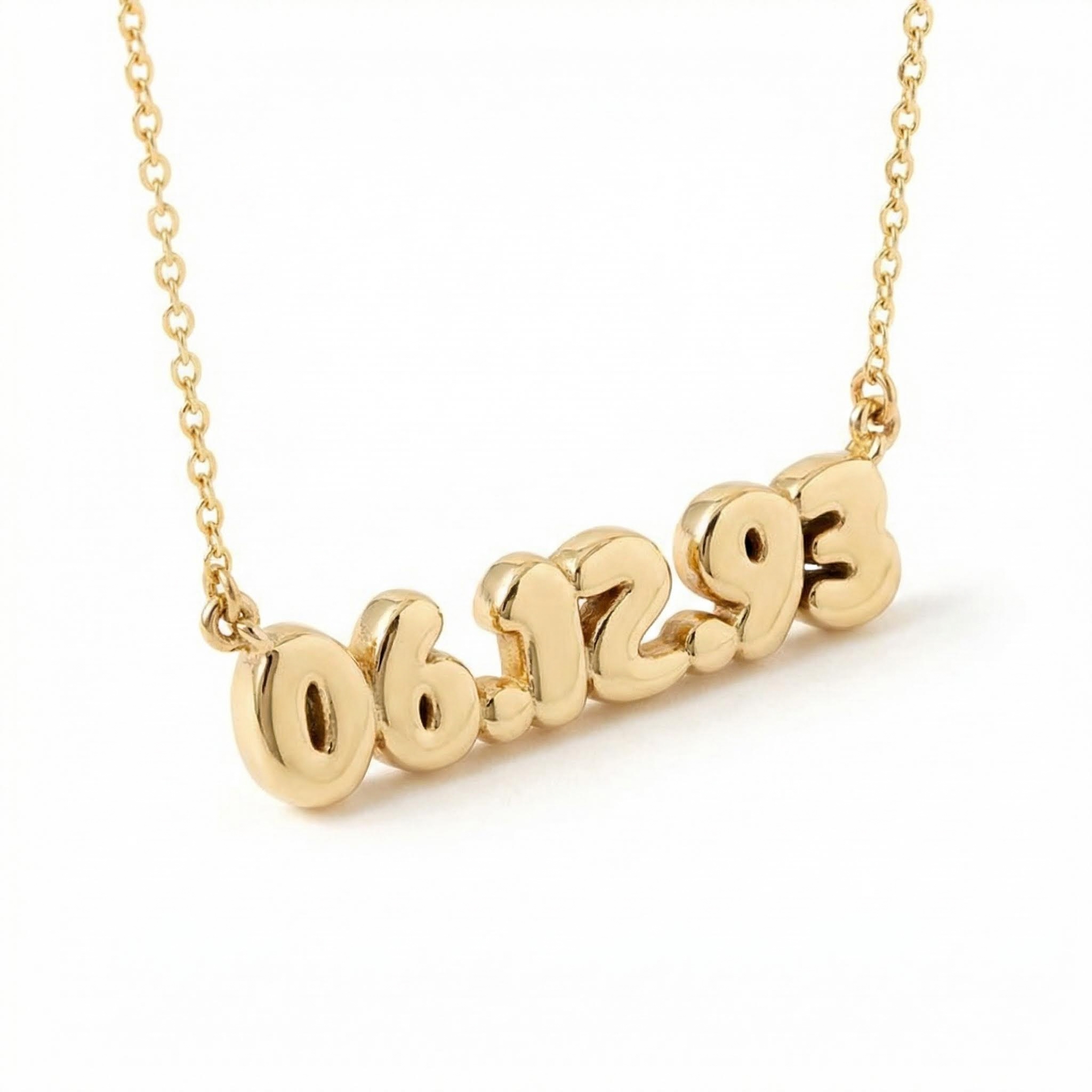 Personalized Bubble Date Necklace Bold Statement Style With Street Luxury - Image 3