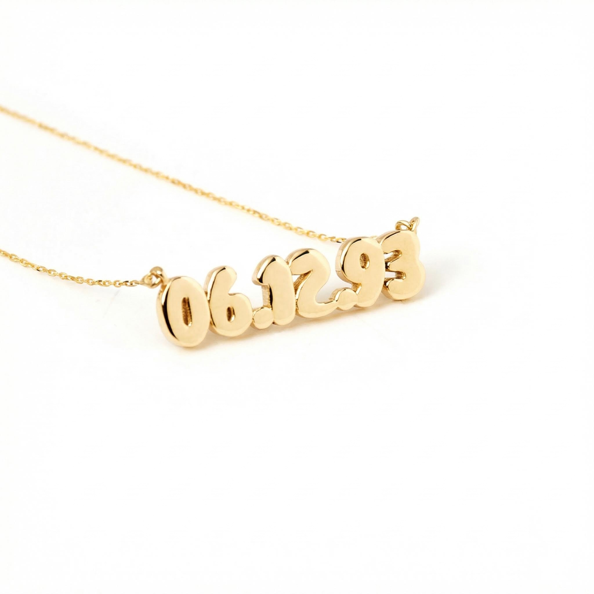 Personalized Bubble Date Necklace Bold Statement Style With Street Luxury - Image 4