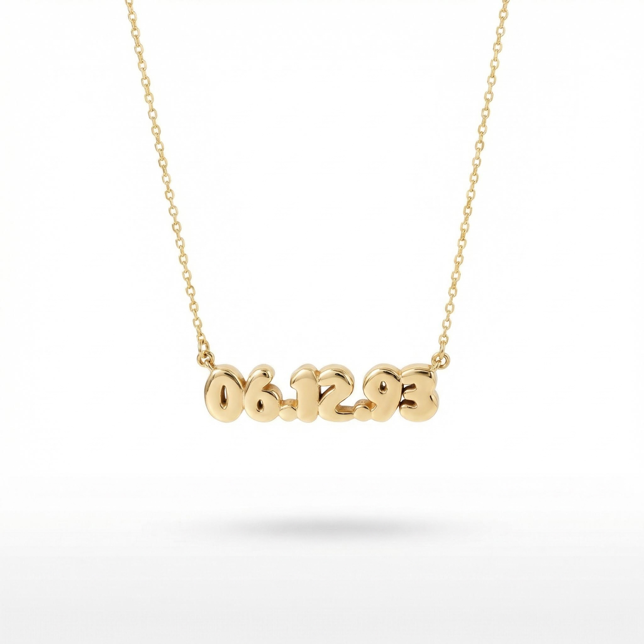 Personalized Bubble Date Necklace Bold Statement Style With Street Luxury