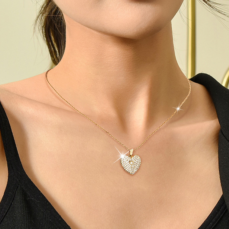 Engraved Diamond Heart Locket Pendant Iced Out Shine With Street Luxury - Image 5