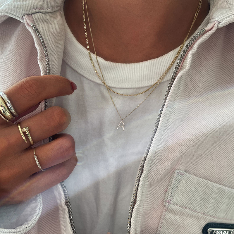 Diamond Initial Necklace Iced Out Shine With Street Luxury - Image 3