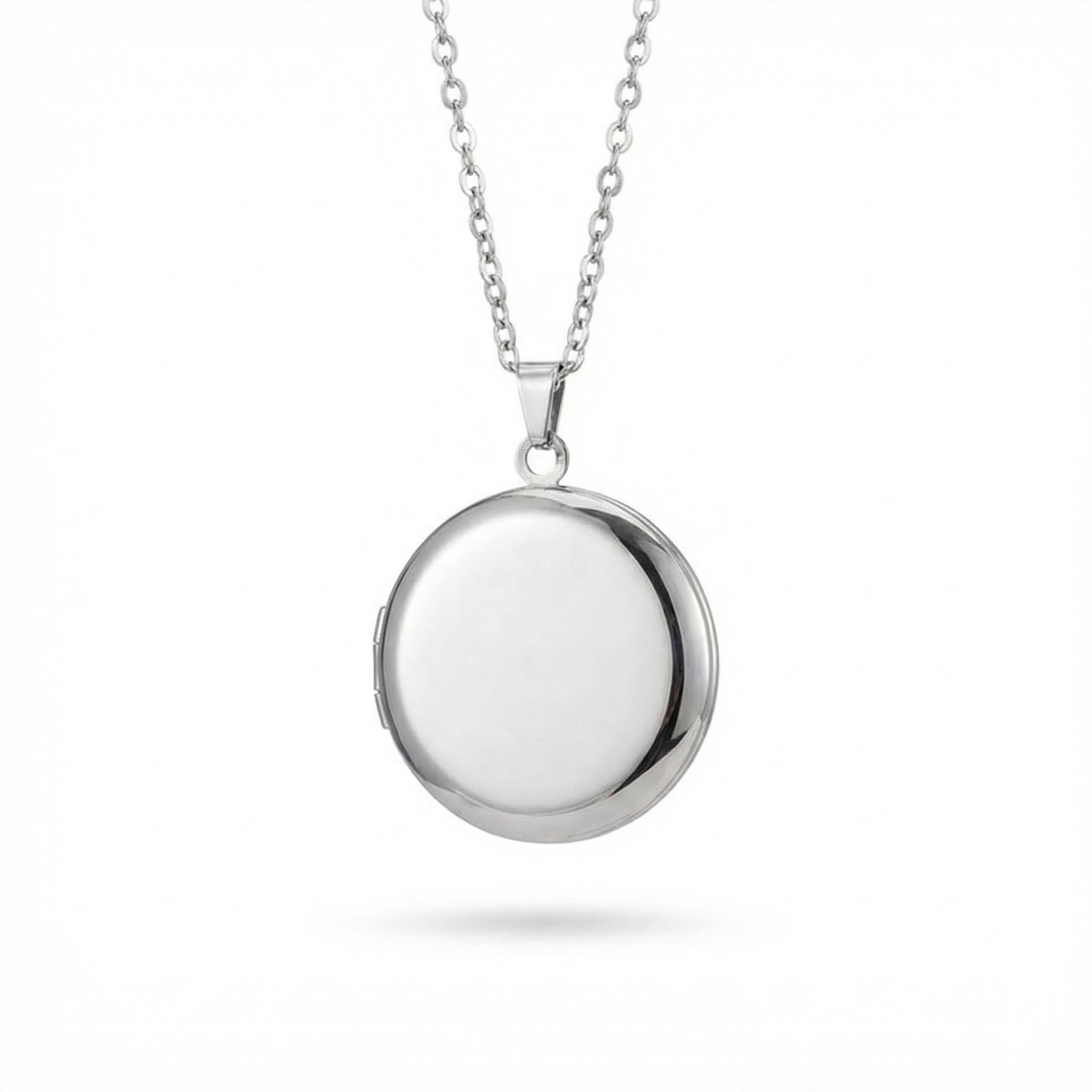 Customized Photo Round Locket Pendant Silver With Street Luxury Shine - Image 8