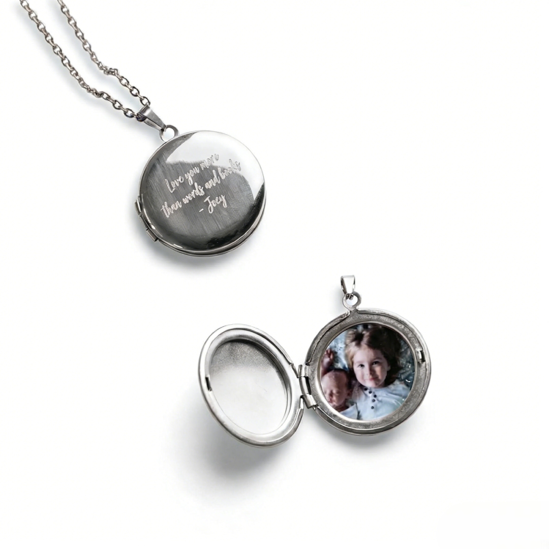Customized Photo Round Locket Pendant Silver With Street Luxury Shine - Image 9