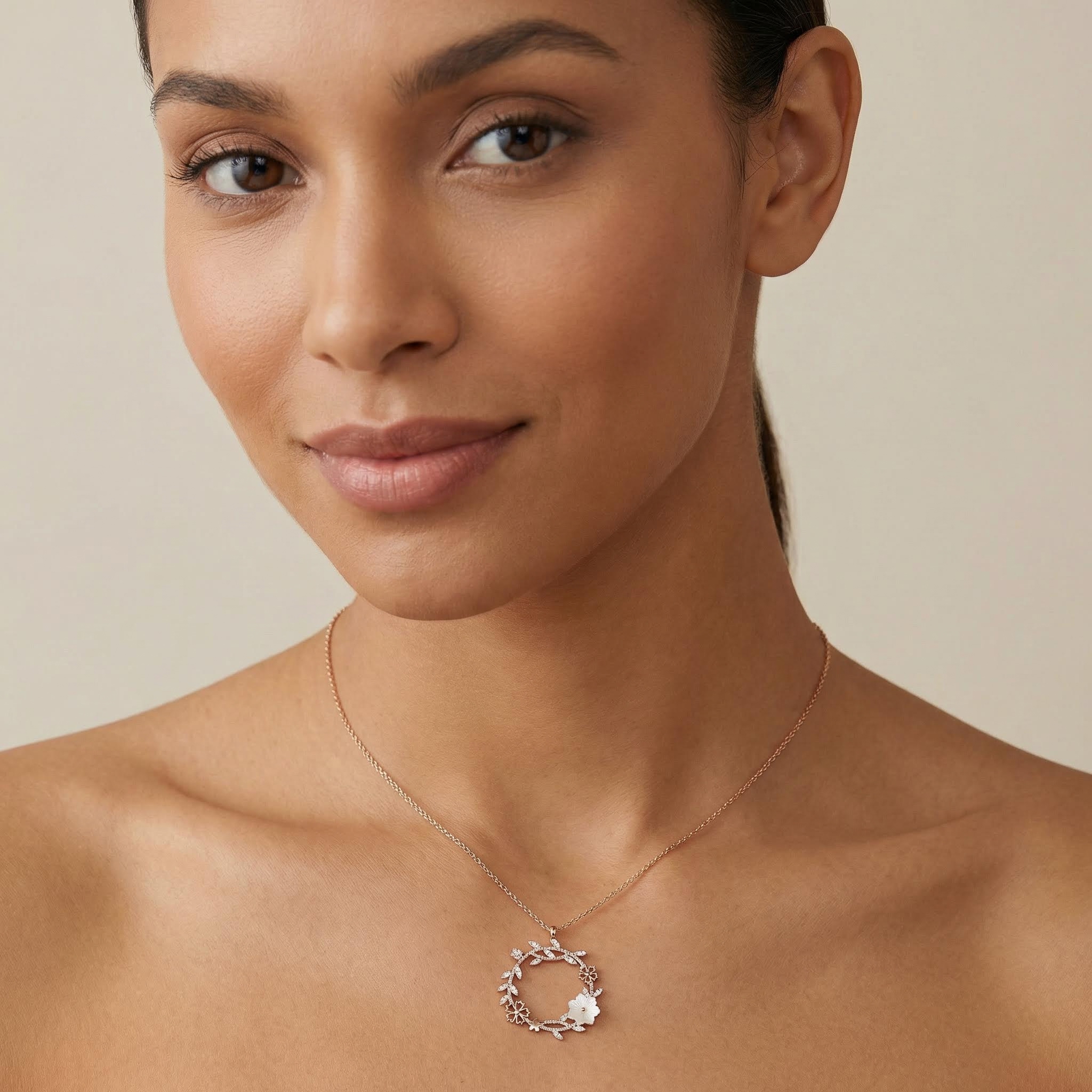 Magnolia Flower Diamond Necklace Iced Out Shine With Street Luxury - Image 3