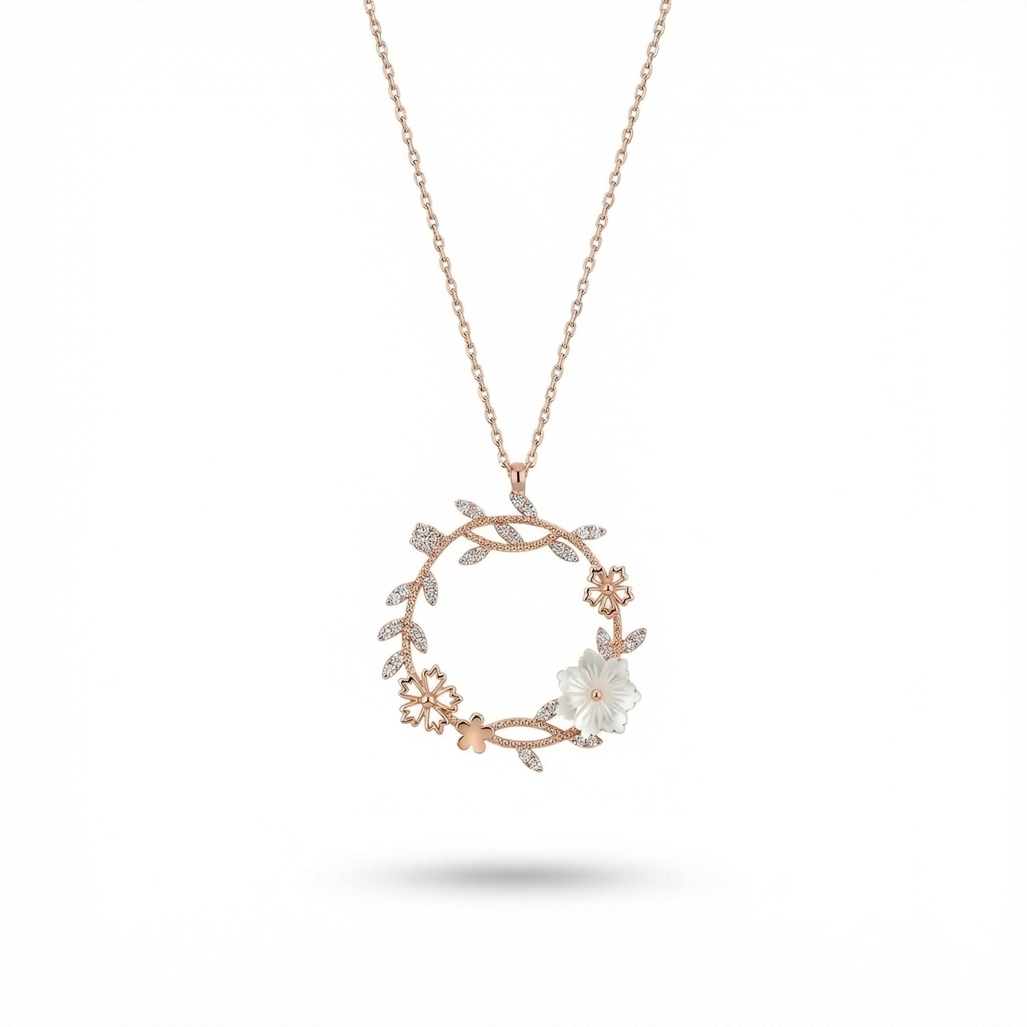 Magnolia Flower Diamond Necklace Iced Out Shine With Street Luxury