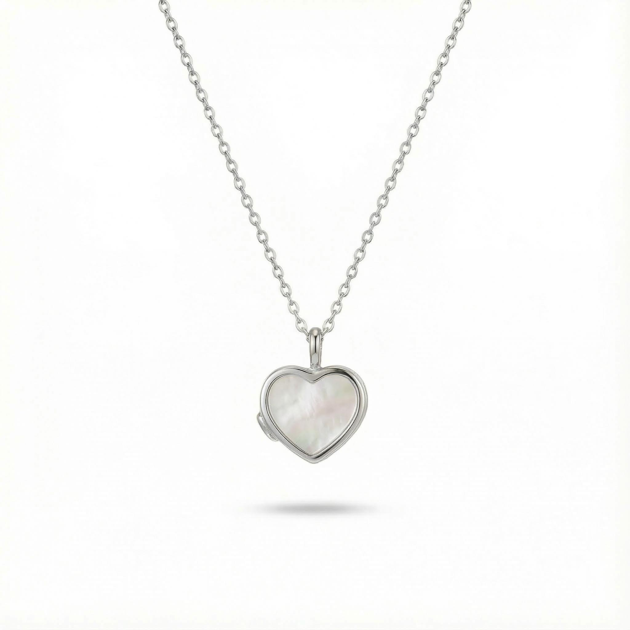 Customized Mother Of Pearl Heart Photo Locket With Street Luxury Shine - Image 4