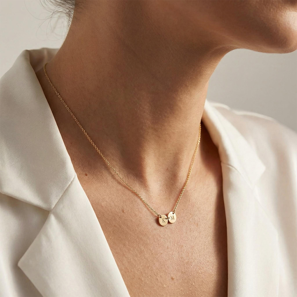 Tiny Discs Combination Necklace Bold Statement Style With Street Luxury - Image 3