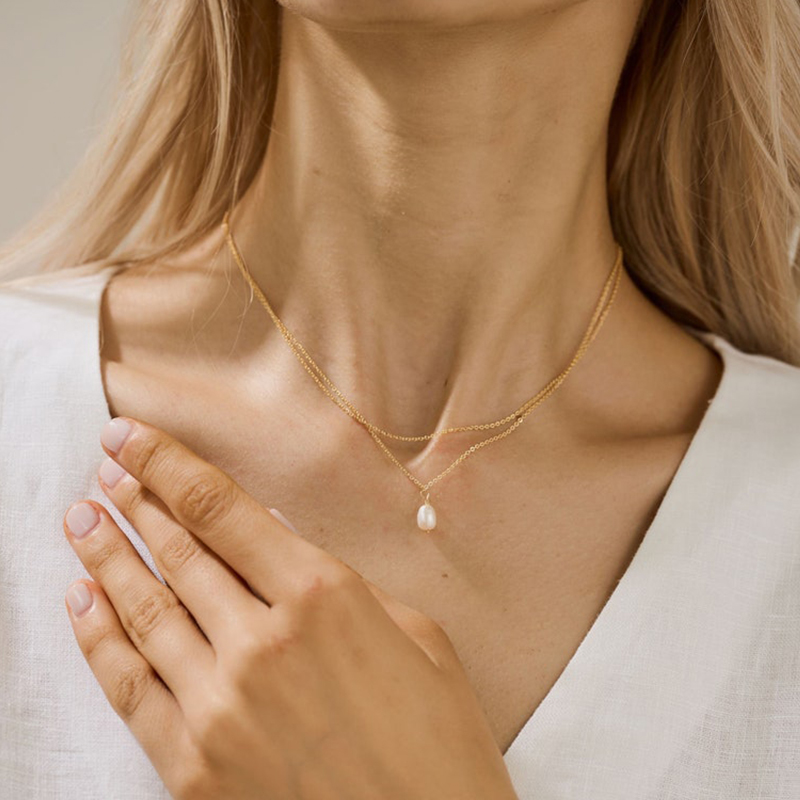 Double Layer Pearl Necklace Bold Statement Style With Street Luxury