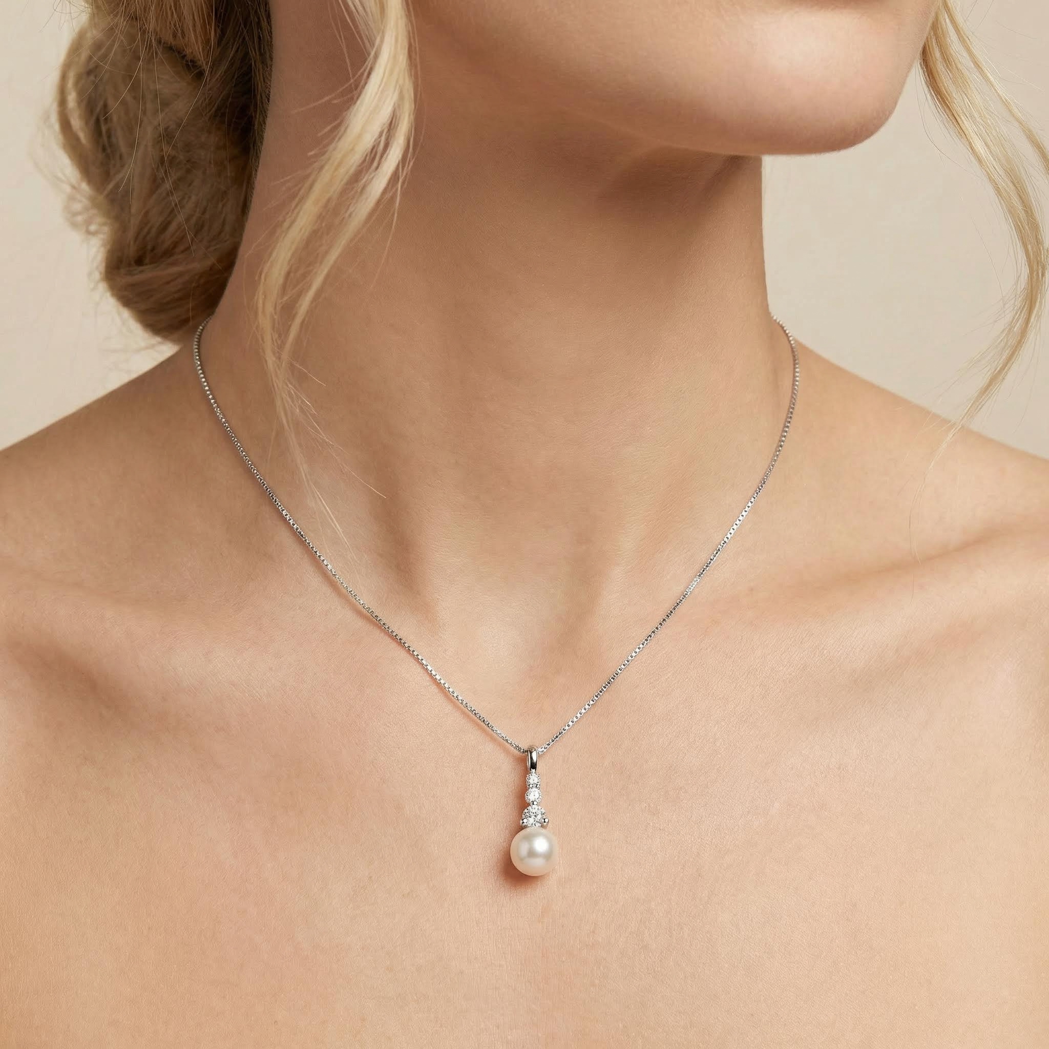 Diamond Pearl Necklace Iced Out Shine With Street Luxury - Image 3