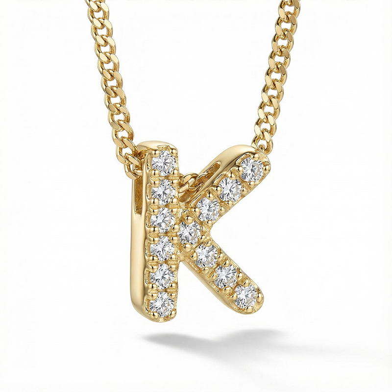 Diamond Alphabet Necklace Iced Out Shine With Street Luxury - Image 4