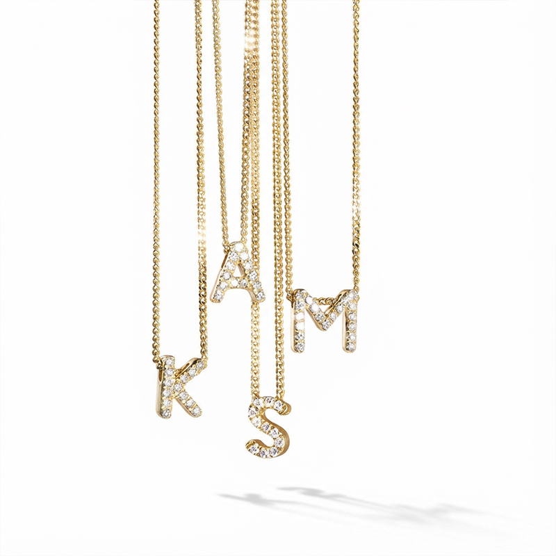 Diamond Alphabet Necklace Iced Out Shine With Street Luxury - Image 5