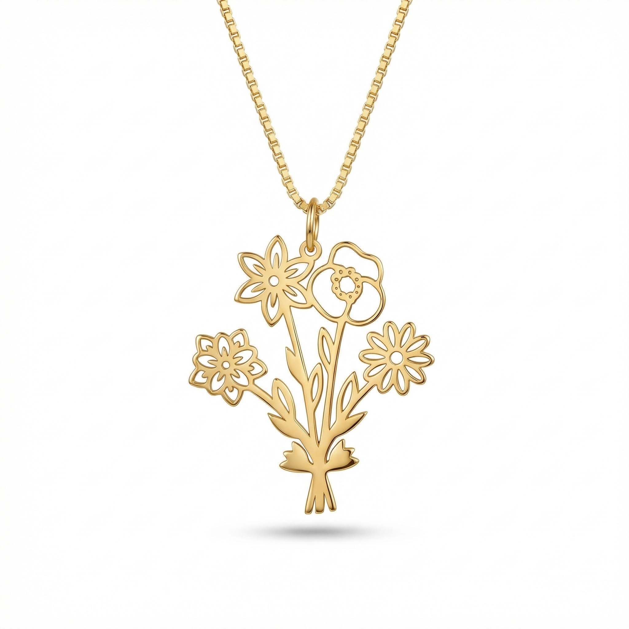 Birth Flower Bouquet Necklace Bold Statement Style With Street Luxury