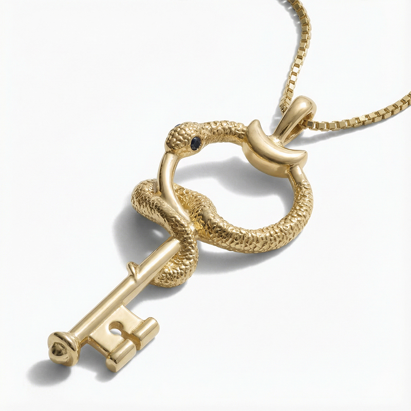 The Gate Of Hades Key Necklace Bold Statement Style With Street Luxury - Image 4