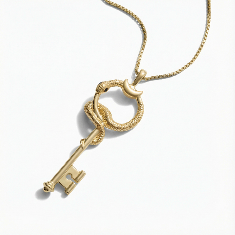 The Gate Of Hades Key Necklace Bold Statement Style With Street Luxury - Image 5