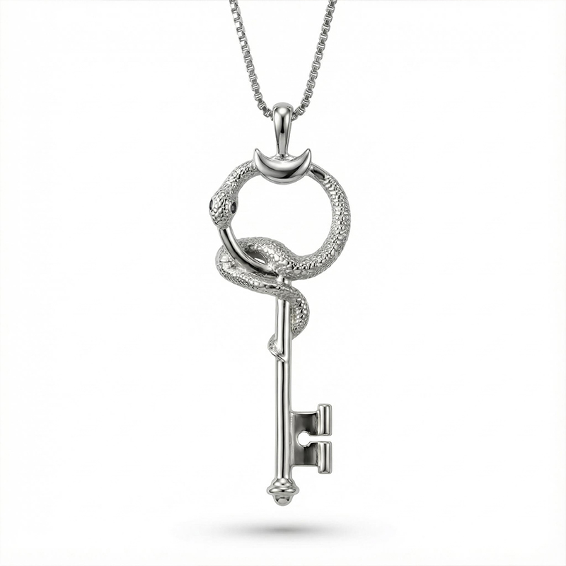 The Gate Of Hades Key Necklace Bold Statement Style With Street Luxury - Image 6