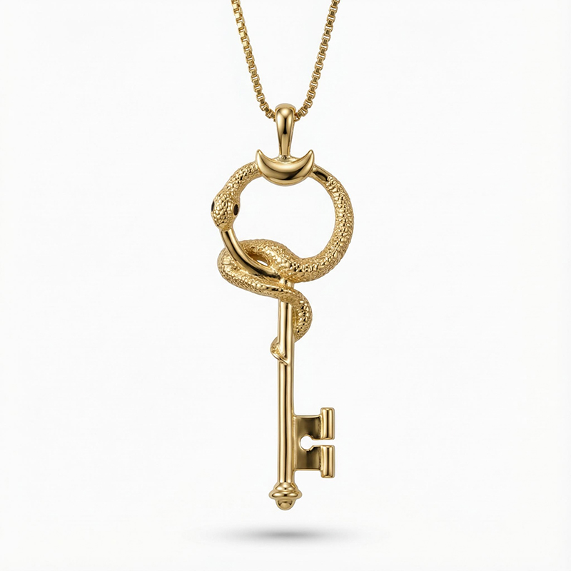 The Gate Of Hades Key Necklace Bold Statement Style With Street Luxury