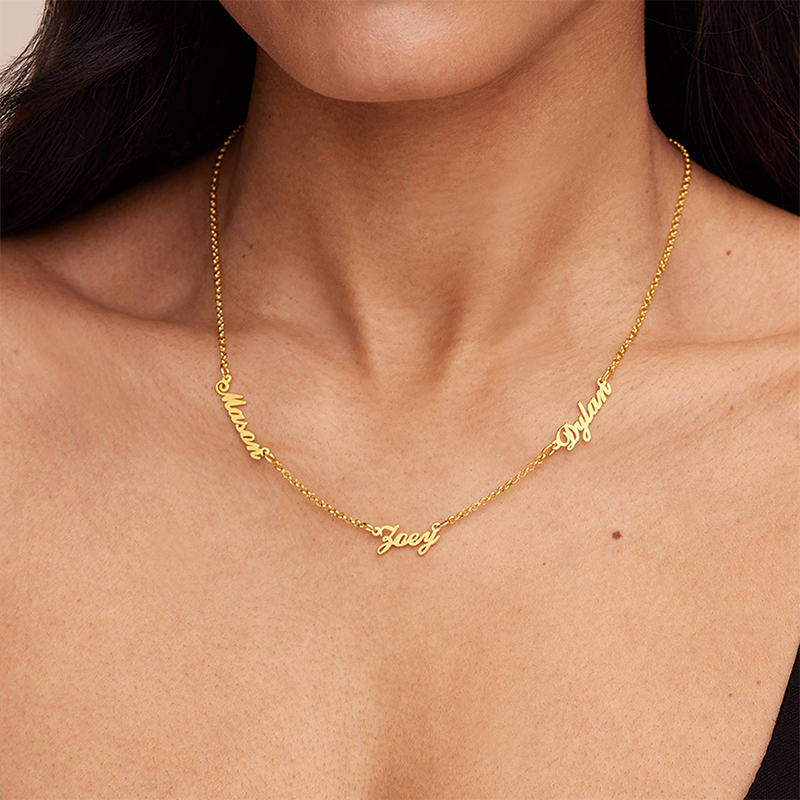 Multiple Name Necklace Bold Statement Style With Street Luxury - Image 3