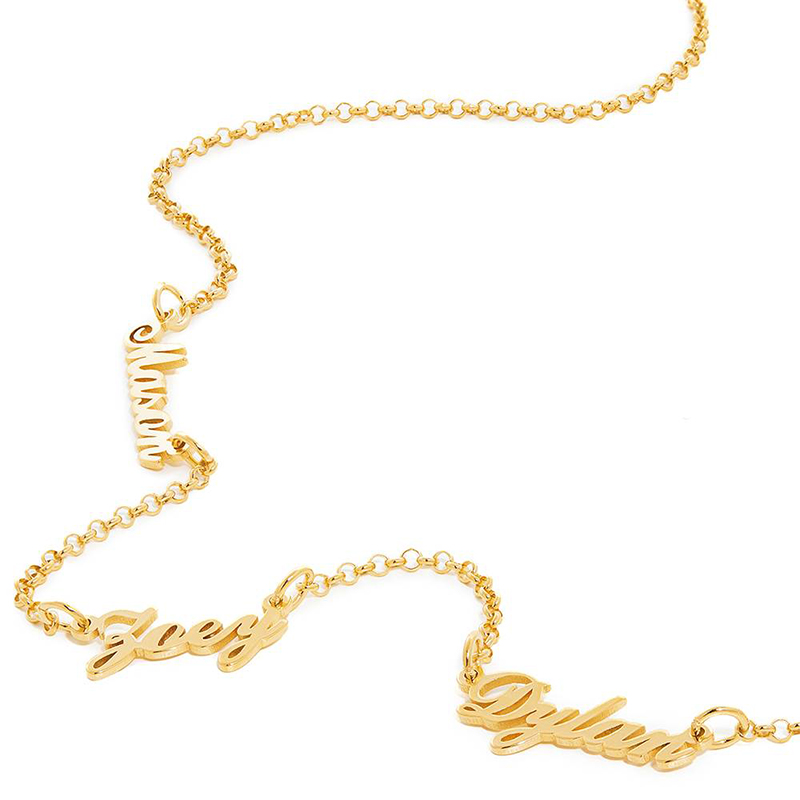 Multiple Name Necklace Bold Statement Style With Street Luxury - Image 5