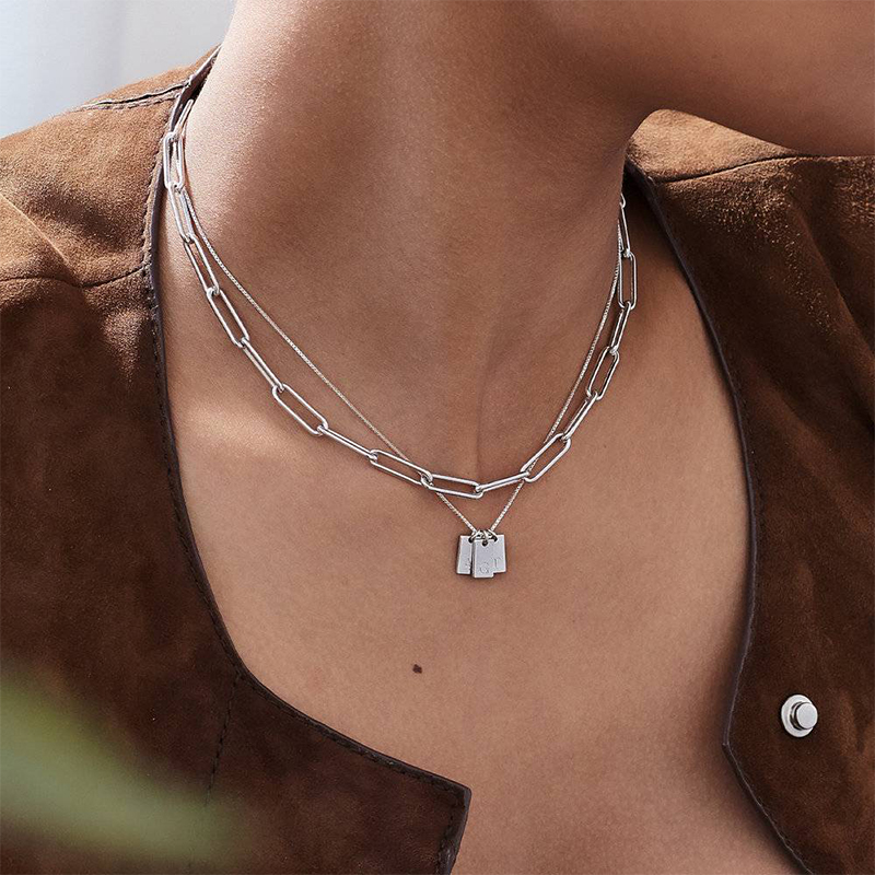 Personalized Tag Initial Necklace Bold Statement Style With Street Luxury - Image 5