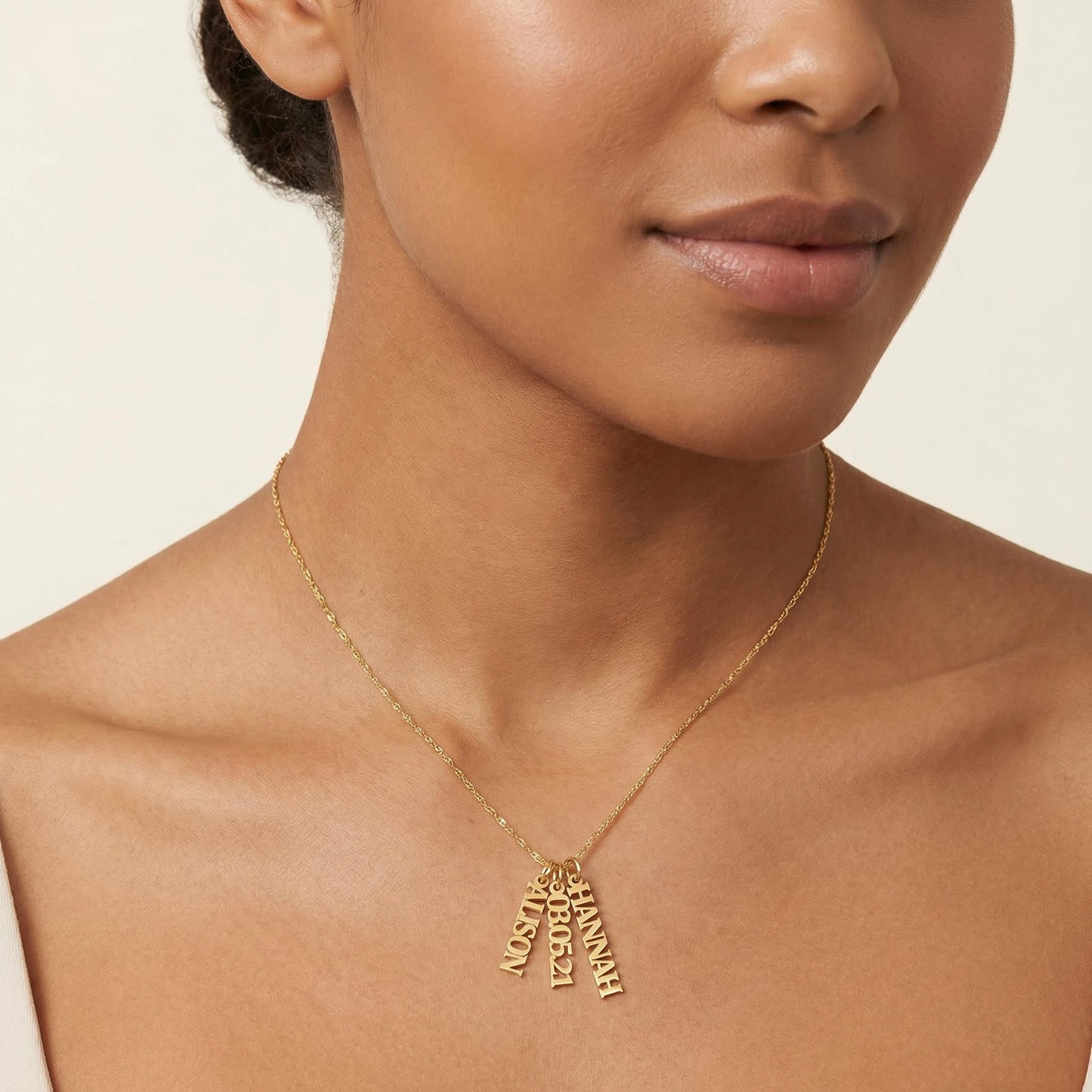 Multiple Vertical Name Necklace Bold Statement Style With Street Luxury - Image 3