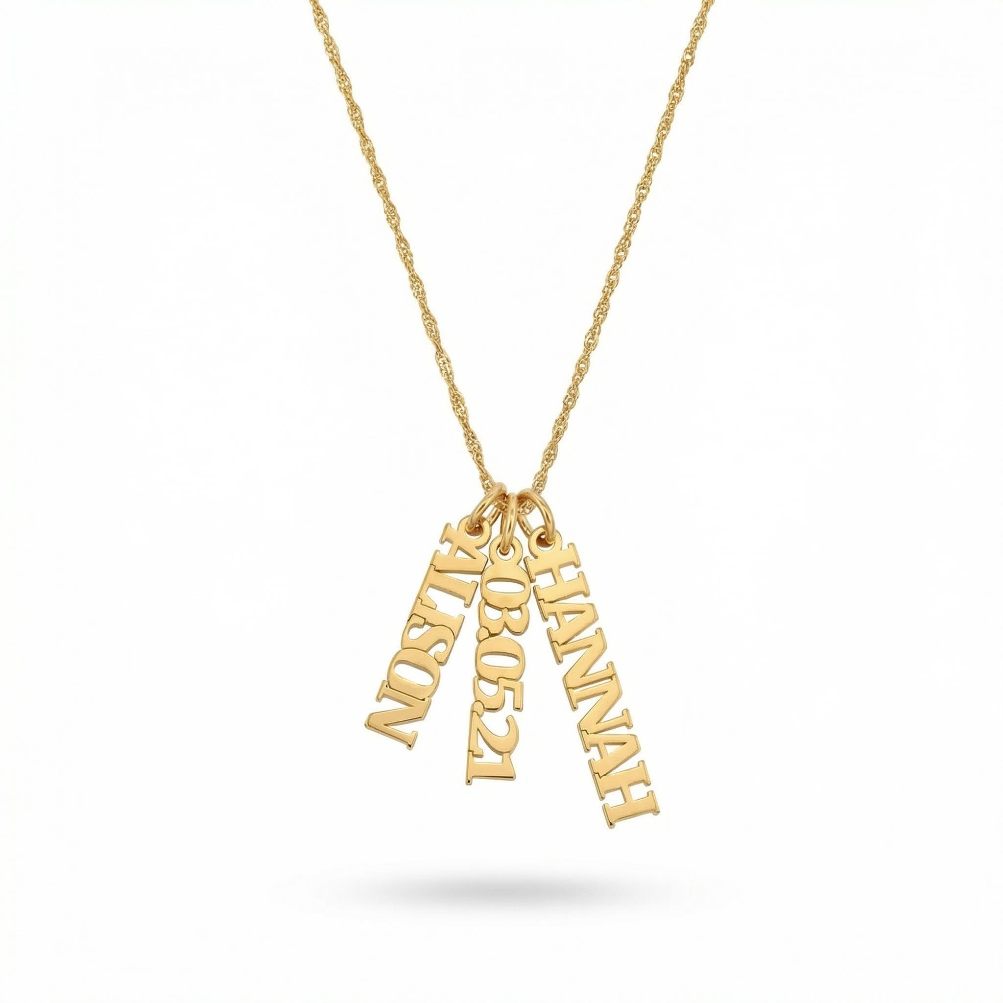 Multiple Vertical Name Necklace Bold Statement Style With Street Luxury