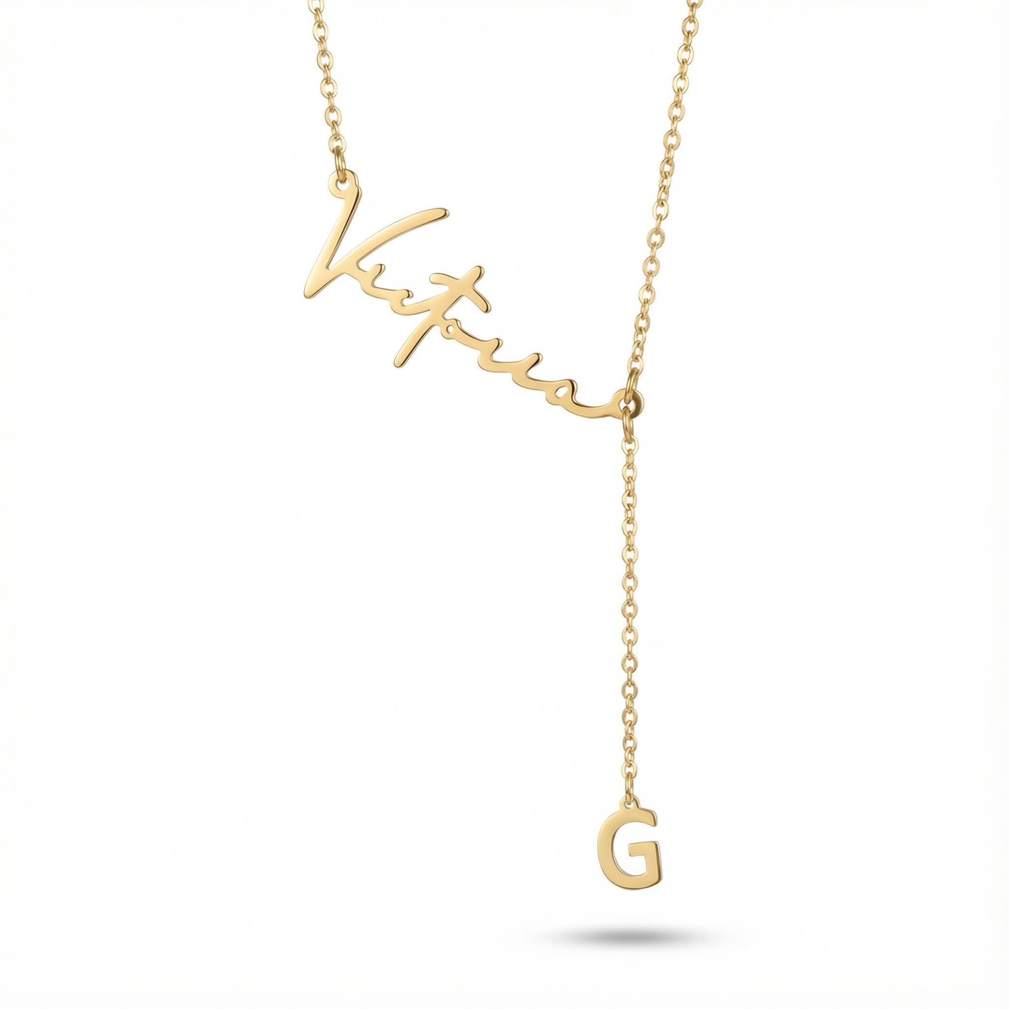 Initial Charm Name Necklace Bold Statement Style With Street Luxury