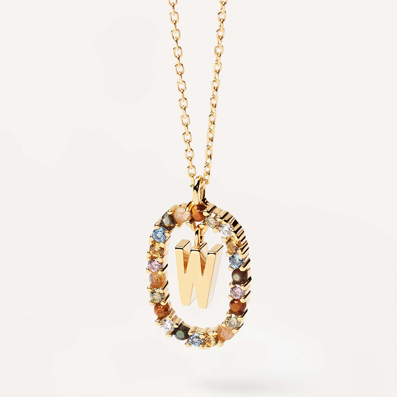 Initial Colored Diamond Necklace Iced Out Shine With Street Luxury