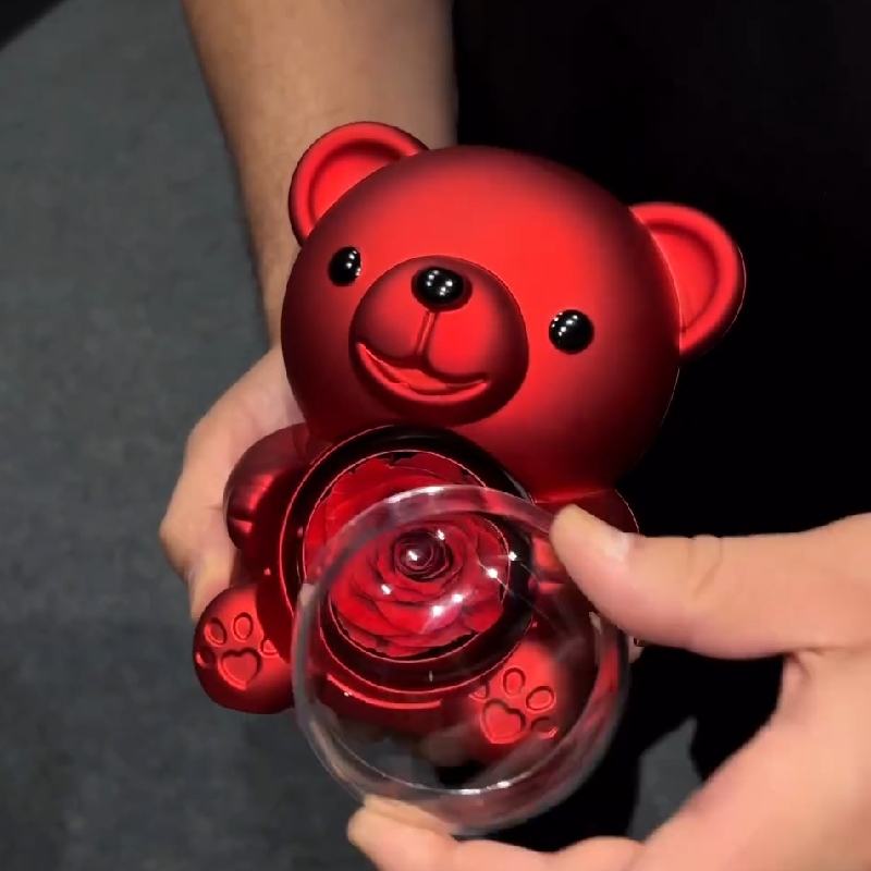 Eternal Rose Charming Teddy Bear Jewelry Gift Box With Street Luxury Shine - Image 4