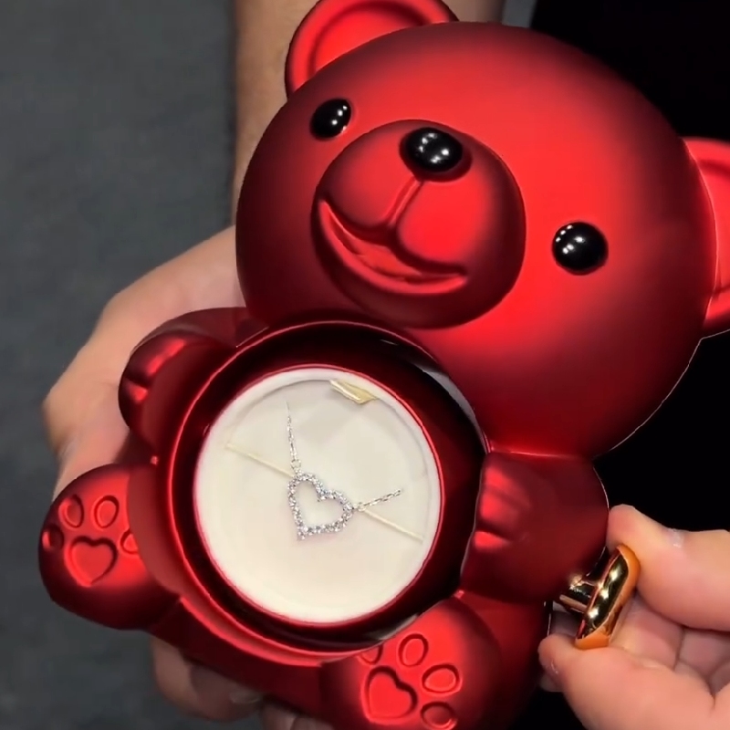 Eternal Rose Charming Teddy Bear Jewelry Gift Box With Street Luxury Shine - Image 5