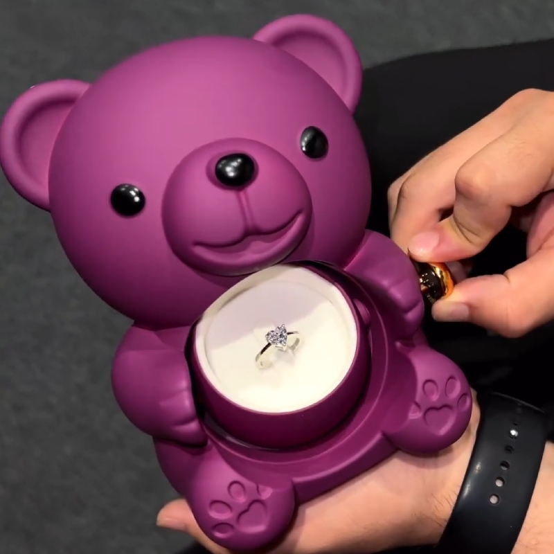 Eternal Rose Charming Teddy Bear Jewelry Gift Box With Street Luxury Shine - Image 7