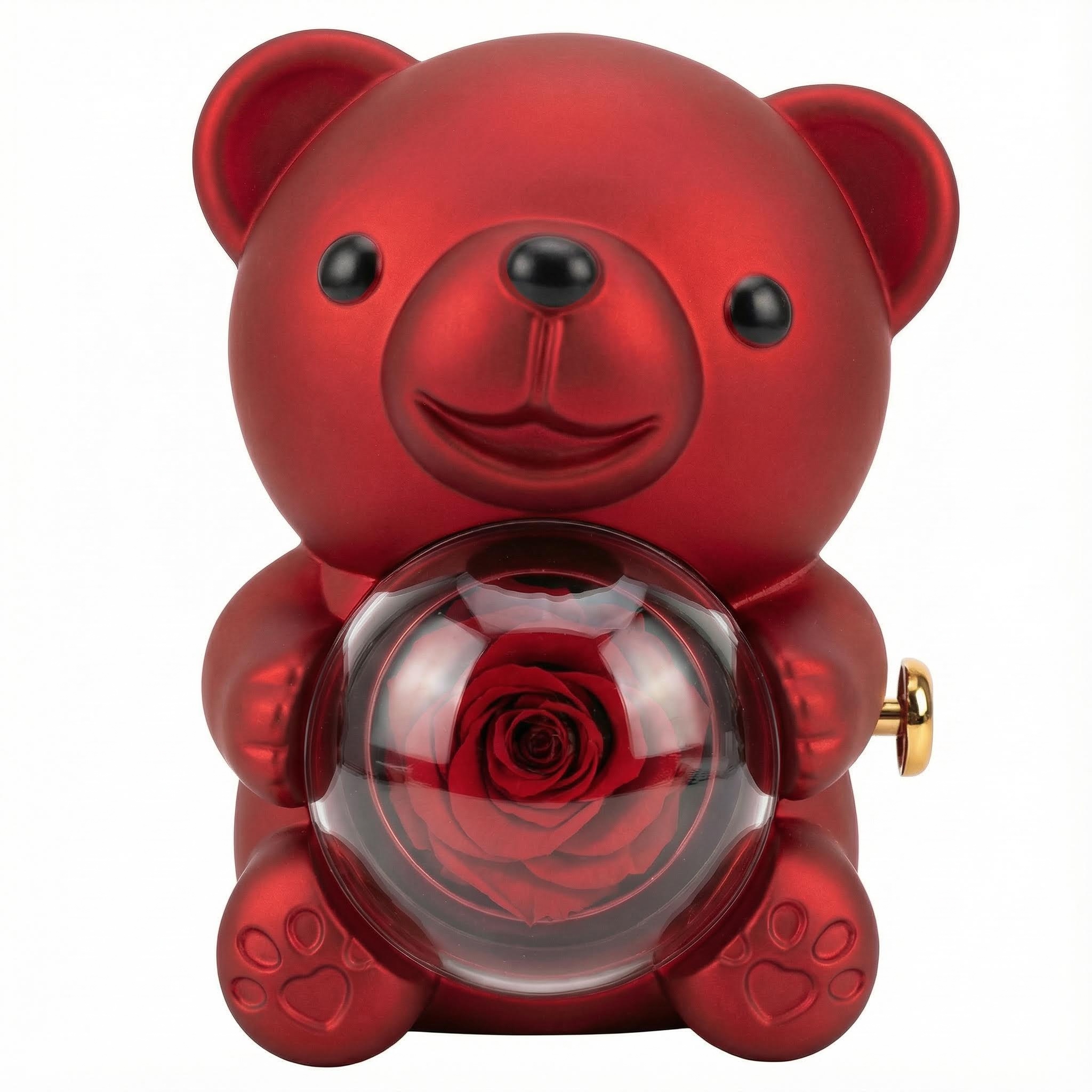 Eternal Rose Charming Teddy Bear Jewelry Gift Box With Street Luxury Shine