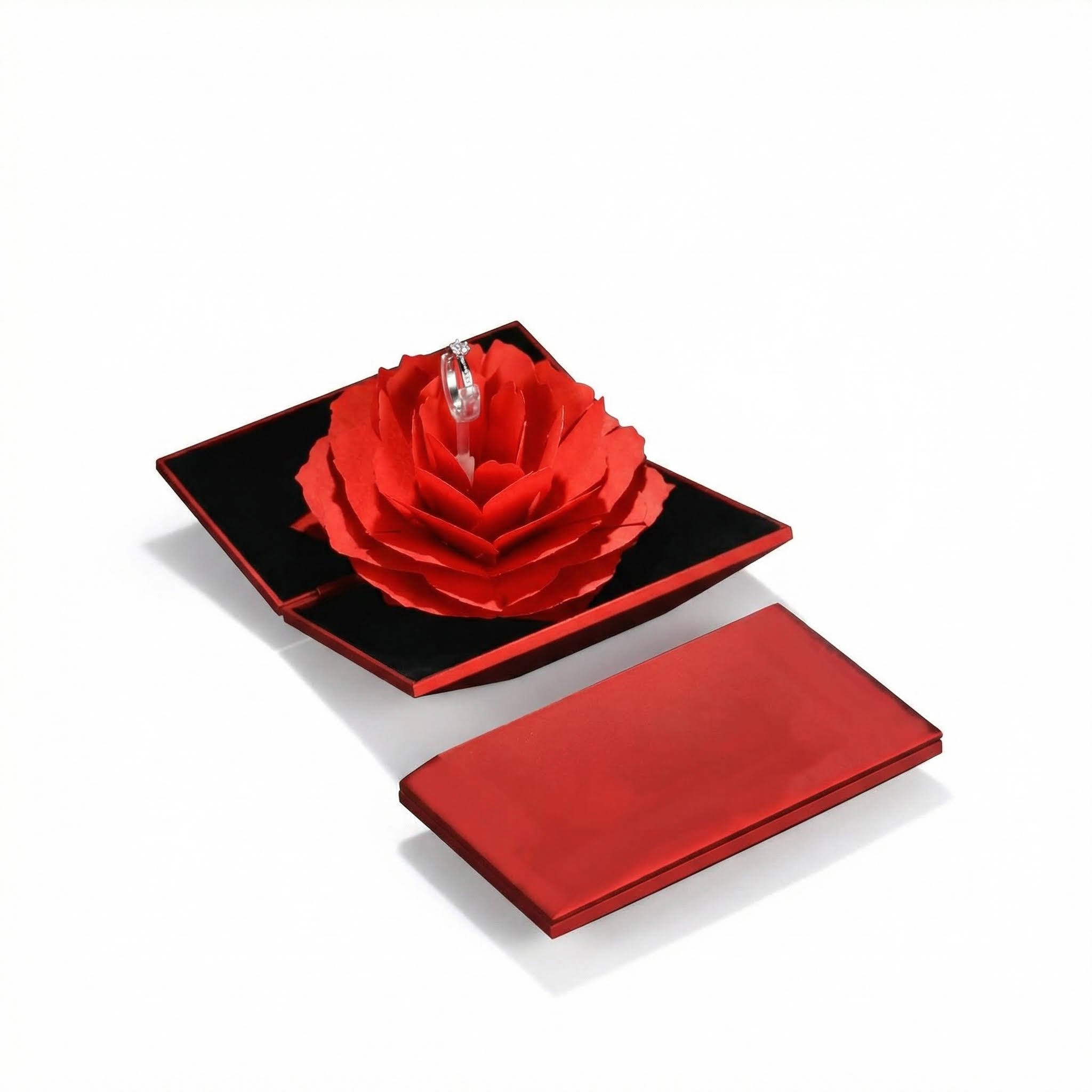 Rectangle Eternal Flower Jewelry Gift Box For Hip Hop Jewelry Style