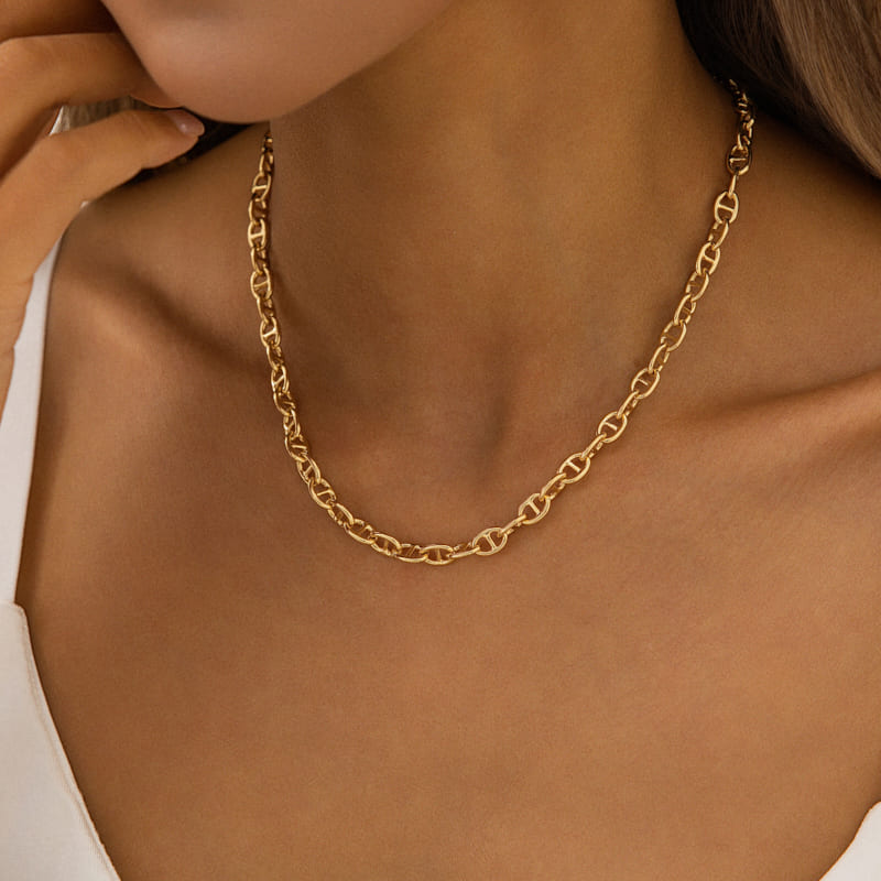 Delicate Pig Nose Link Necklace Bold Statement Style With Street Luxury - Image 3