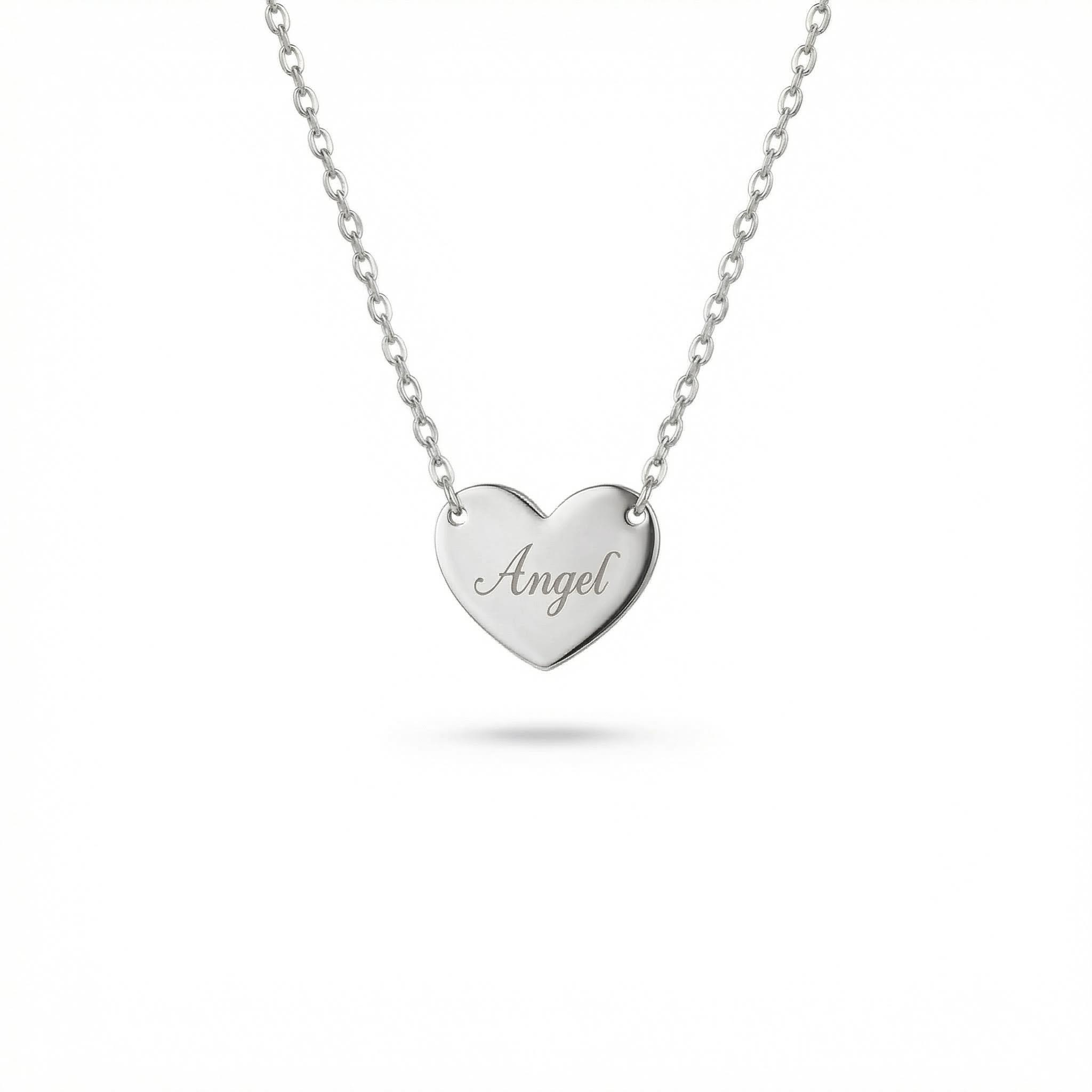 Heart Name Pendant Necklace Bold Statement Style With Street Luxury - Image 4