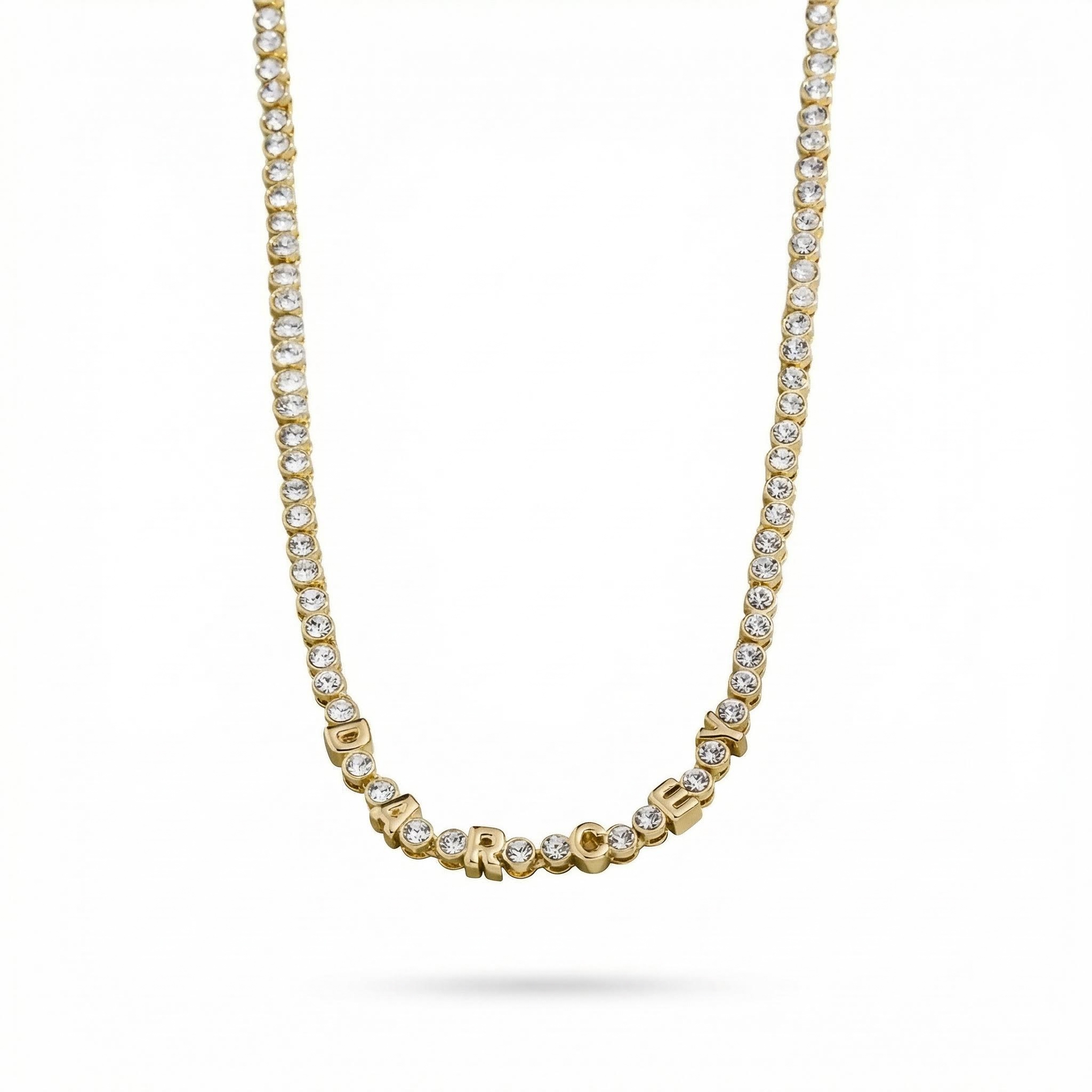 Custom Letters Tennis Necklace Iced Out With Bold Statement Appeal