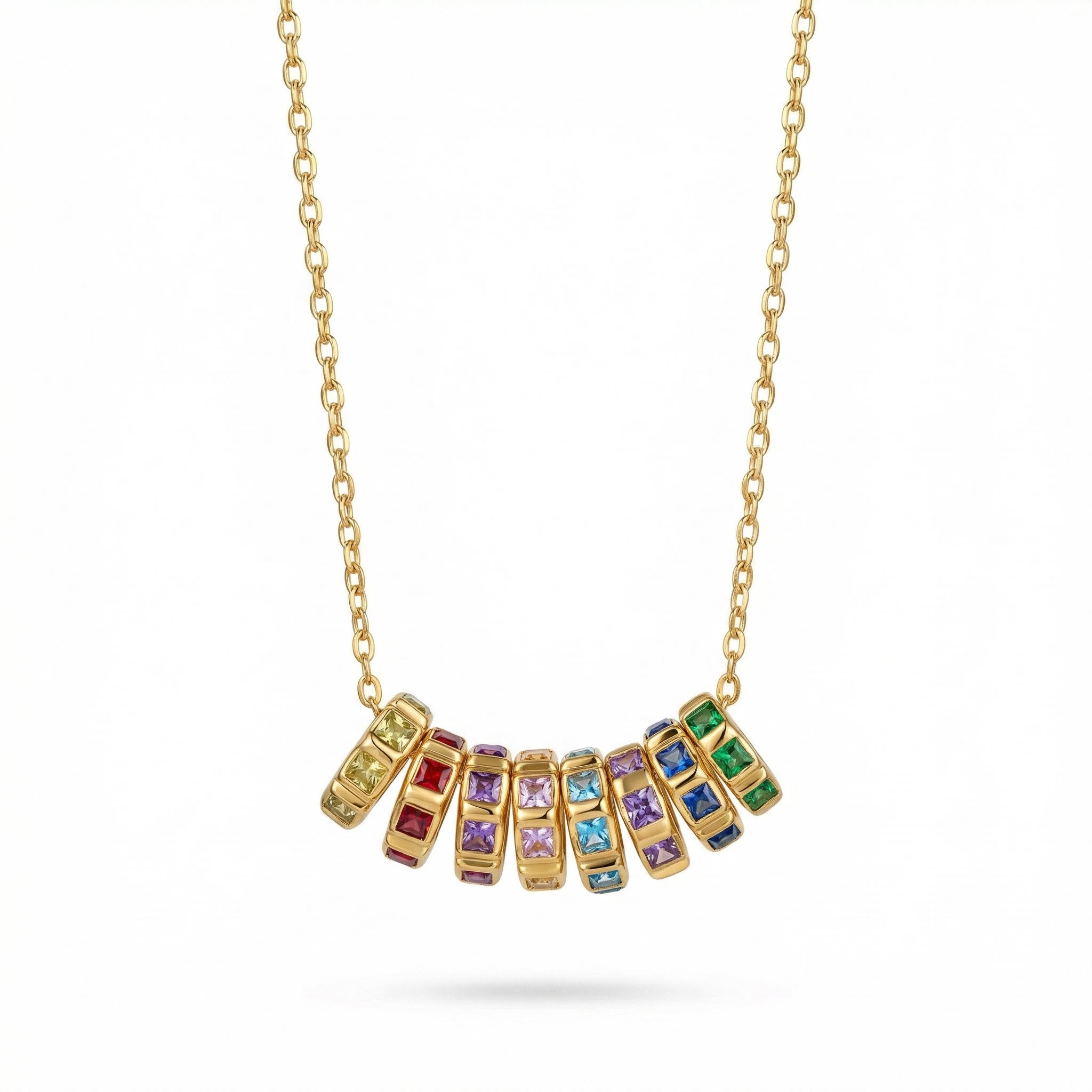 Personalized Birthstone Pendent Necklace Silver With Street Luxury Shine - Image 4