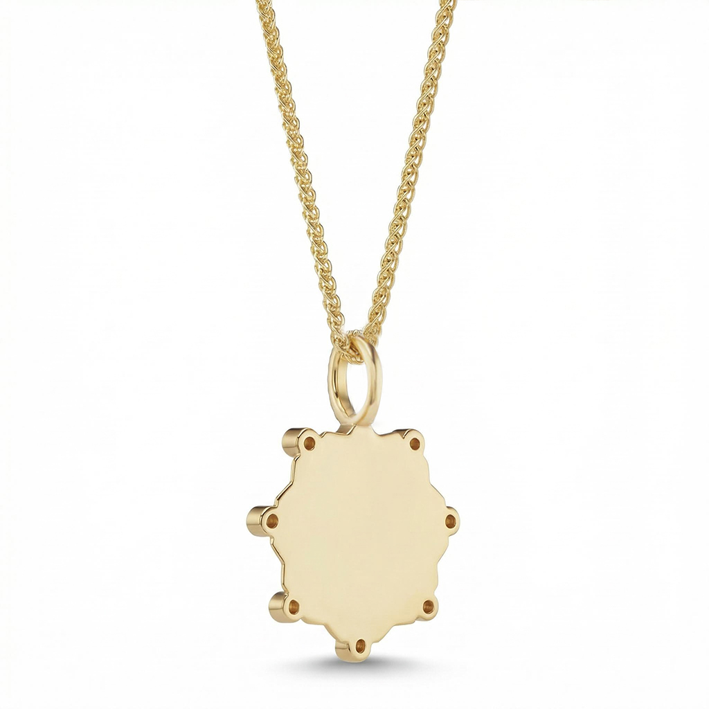 Customizable Letter Pendant Necklace In Gold With Diamond Iced Out - Image 5