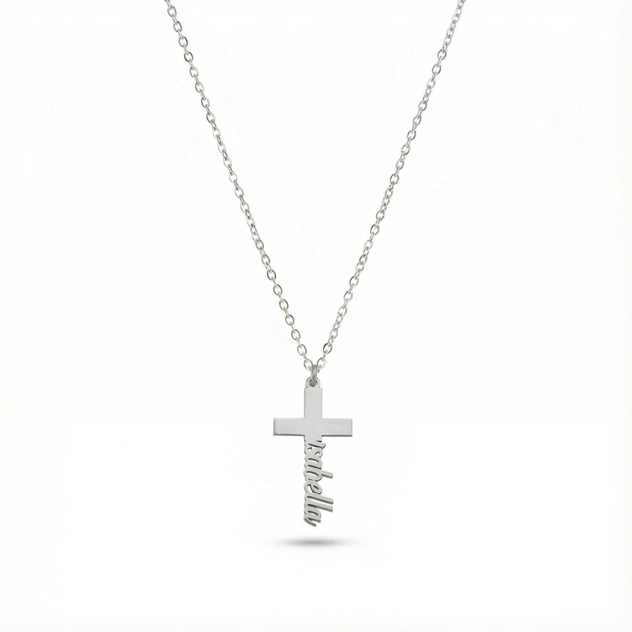 Personalized Name Cross Religious Pendent Necklace With Street Luxury Shine - Image 3